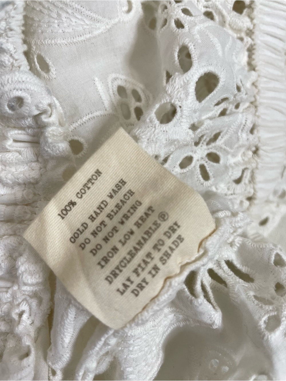 Spell White Broderie Puff-Sleeve Peasant Blouse - Picture 4 of 8